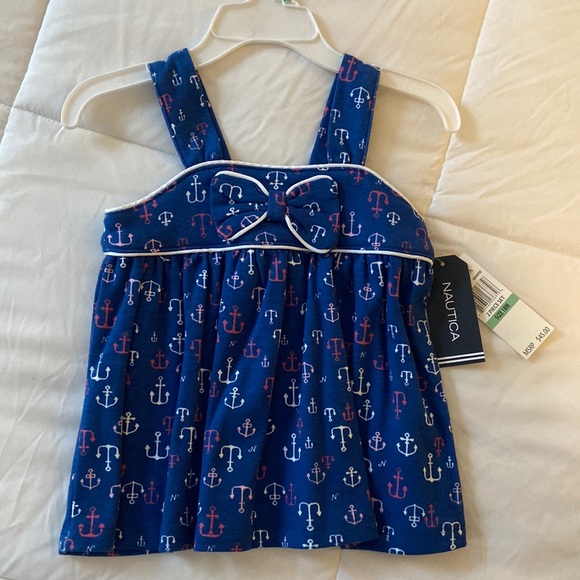 NWT Nautica Girls Tank Top with Anchors - Picture 1 of 4